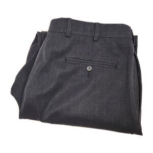 Brooks Brothers 346 100% Wool Dress Pants Men's 34x30 Dark Gray Pleated Cuffed